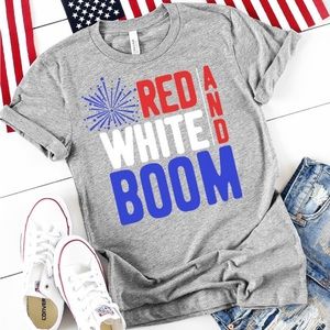 Red white and blue tshirts